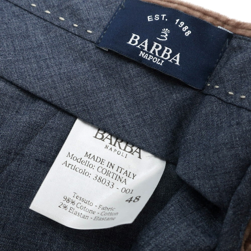 【新品】バルバ BARBA CORTINA ストレッチ コットン カーゴ コーデュロイパンツ ブラウン【 48 】【 状態ランクN 】【 メンズ 】