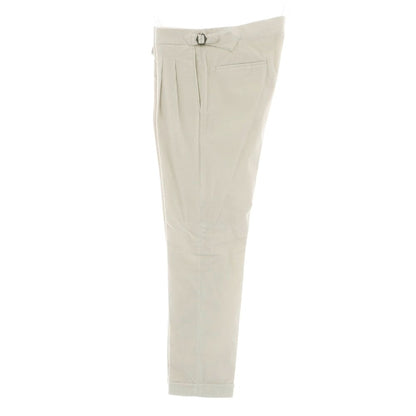 【新品】バルバ BARBA PARMA ストレッチ コットン コーデュロイパンツ アイボリー系【 48 】【 状態ランクN 】【 メンズ 】