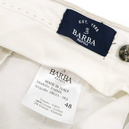 【新品】バルバ BARBA PARMA ストレッチ コットン コーデュロイパンツ アイボリー系【 48 】【 状態ランクN 】【 メンズ 】