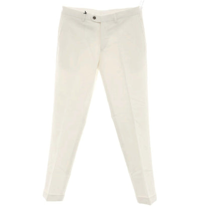 [New Outlet] BARBA Stretch Cotton Casual Slacks Pants White [48] [Condition Rank N-] [Men&