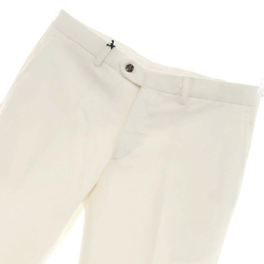 [New Outlet] BARBA Stretch Cotton Casual Slacks Pants White [48] [Condition Rank N-] [Men&