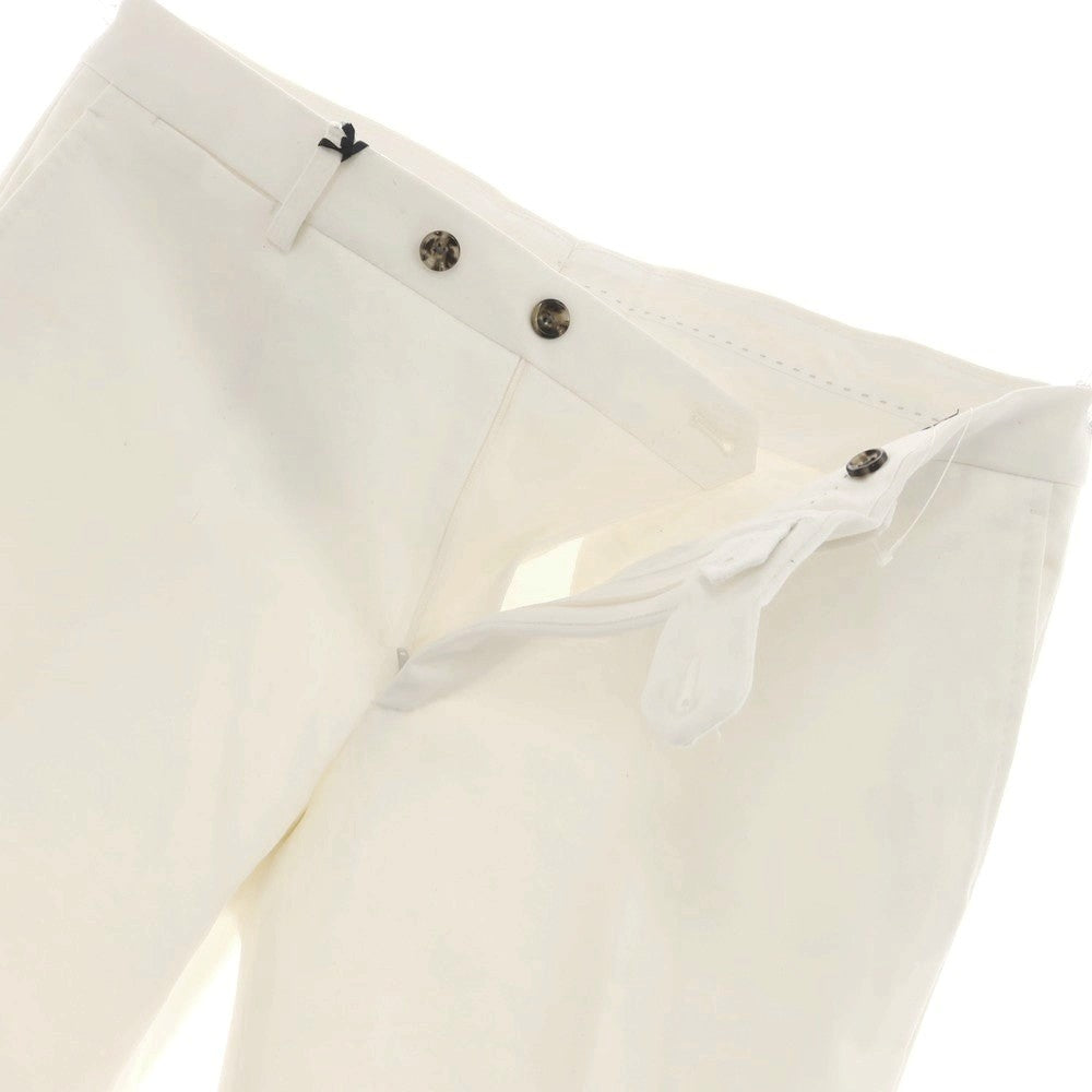 [New Outlet] BARBA Stretch Cotton Casual Slacks Pants White [48] [Condition Rank N-] [Men&