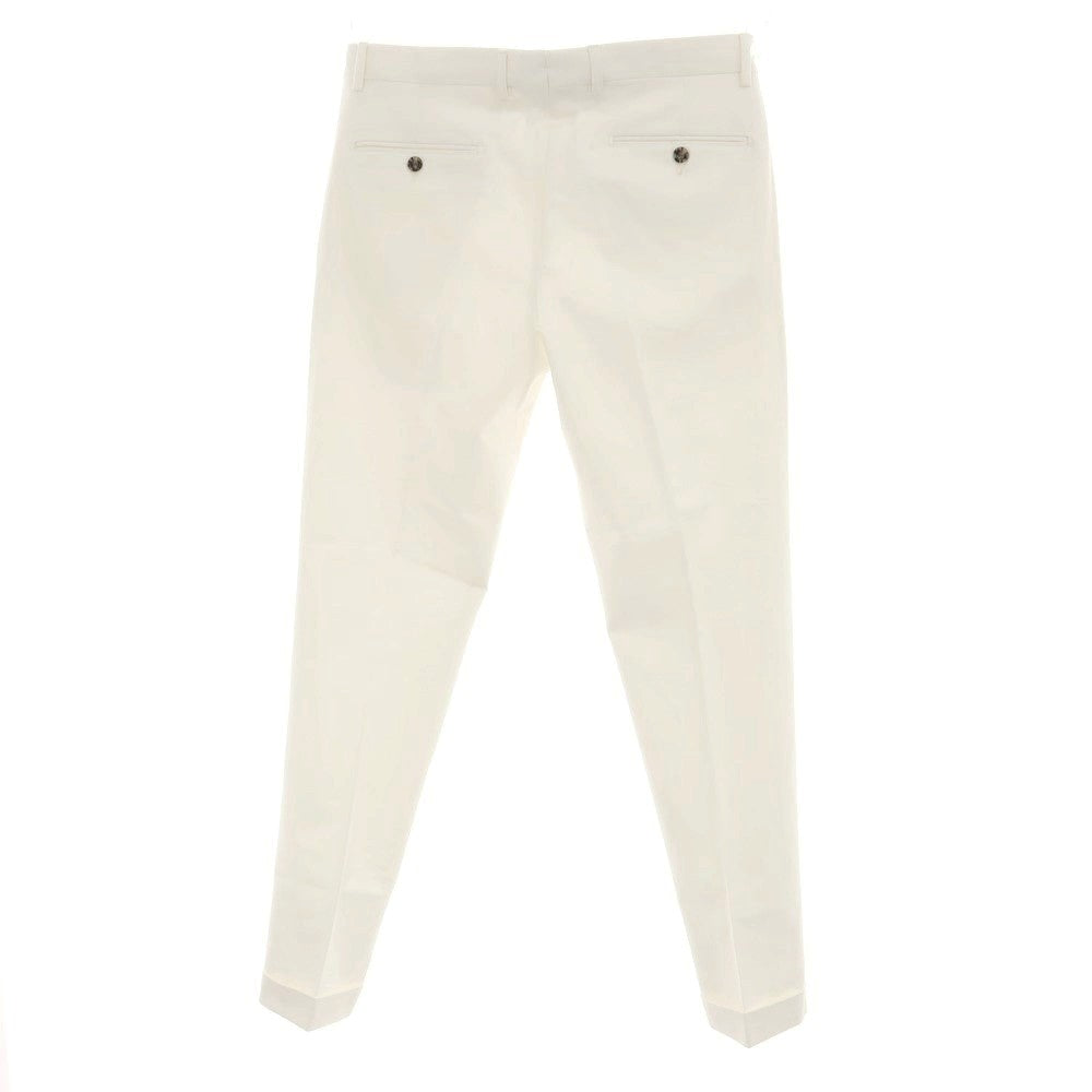 [New Outlet] BARBA Stretch Cotton Casual Slacks Pants White [48] [Condition Rank N-] [Men&