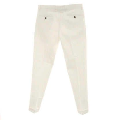 [New Outlet] BARBA Stretch Cotton Casual Slacks Pants White [48] [Condition Rank N-] [Men&