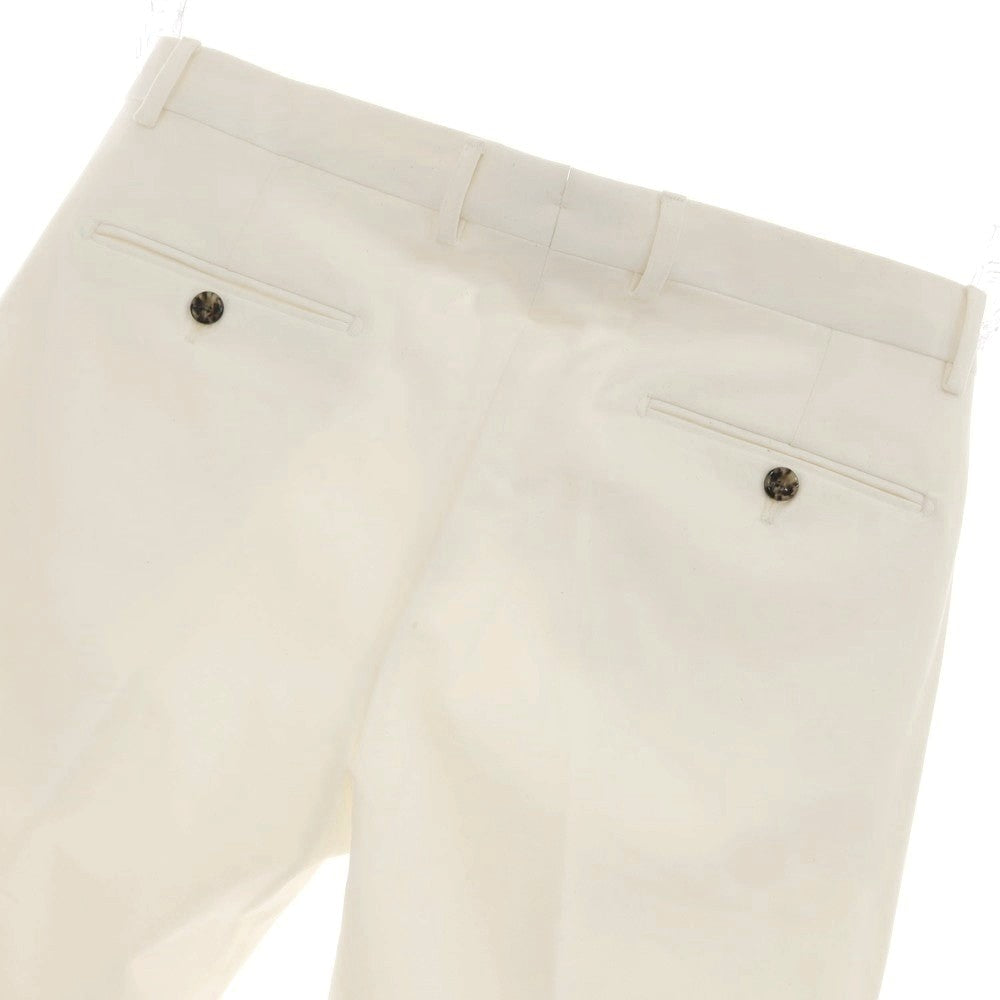[New Outlet] BARBA Stretch Cotton Casual Slacks Pants White [48] [Condition Rank N-] [Men&