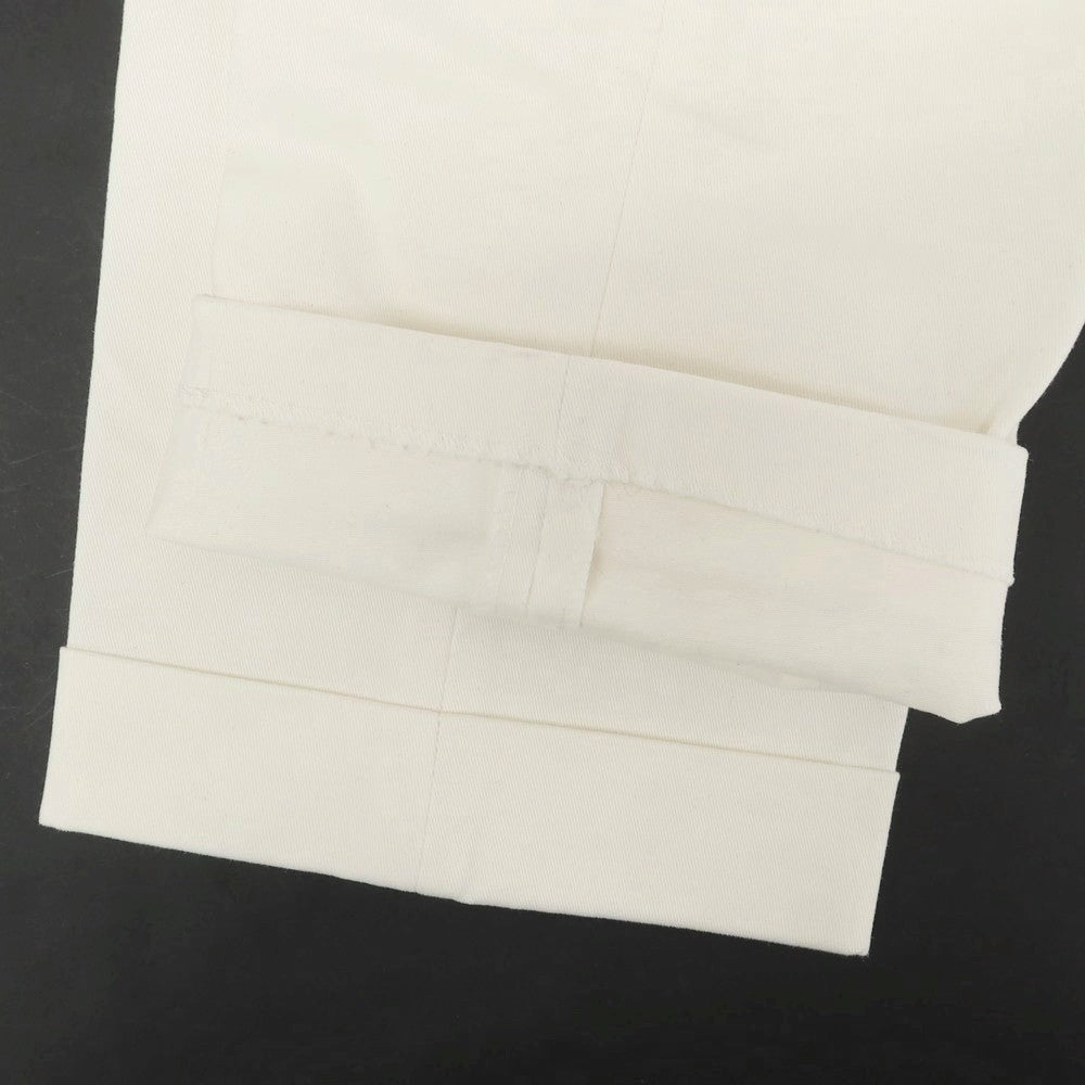 [New Outlet] BARBA Stretch Cotton Casual Slacks Pants White [48] [Condition Rank N-] [Men&