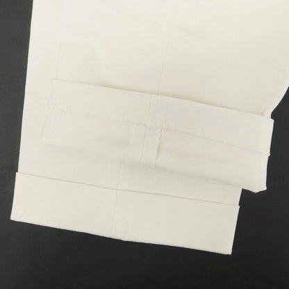 [New Outlet] BARBA Stretch Cotton Casual Slacks Pants White [48] [Condition Rank N-] [Men&