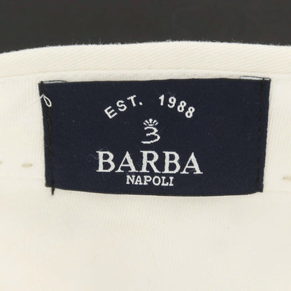 [New Outlet] BARBA Stretch Cotton Casual Slacks Pants White [48] [Condition Rank N-] [Men&
