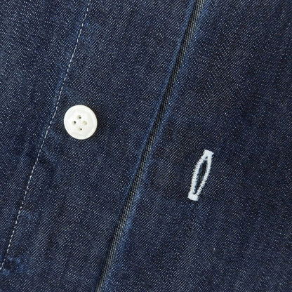 [New] BARBA DANDY LIFE Chambray Cotton Casual Shirt Navy [39] [Condition Rank N] [Men&