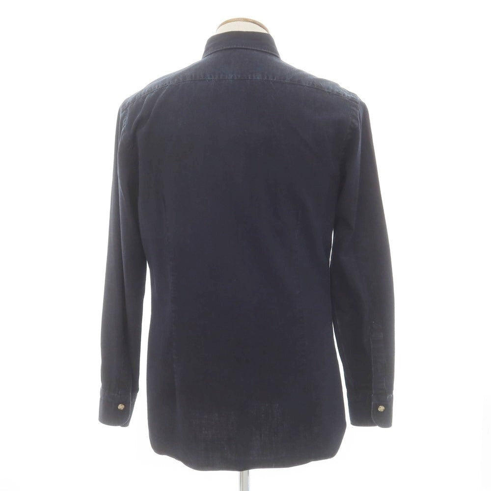[New] BARBA DANDY LIFE Cotton Casual Shirt Dark Navy [40] [Condition Rank N] [Men&