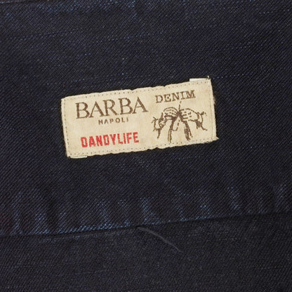 [New] BARBA DANDY LIFE Cotton Casual Shirt Dark Navy [40] [Condition Rank N] [Men&