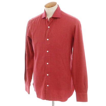 [New] BARBA DANDY LIFE Cotton Flannel Casual Shirt Red [39] [Condition Rank N] [Men&