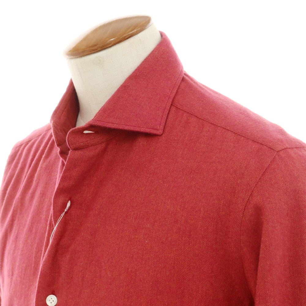 [New] BARBA DANDY LIFE Cotton Flannel Casual Shirt Red [39] [Condition Rank N] [Men&
