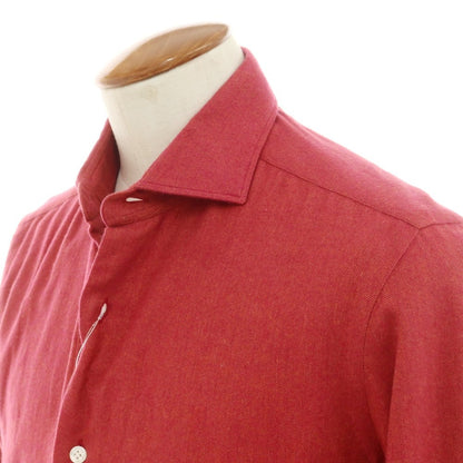 [New] BARBA DANDY LIFE Cotton Flannel Casual Shirt Red [39] [Condition Rank N] [Men&