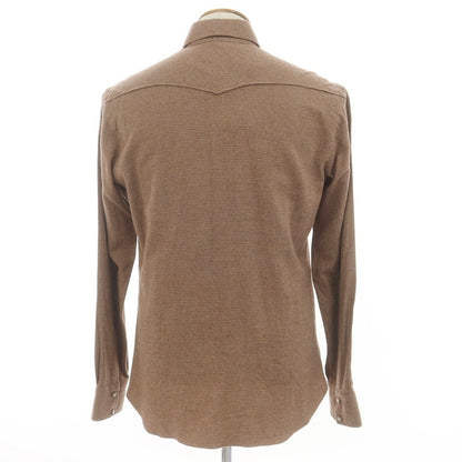 [New] BARBA DANDY LIFE Cotton Flannel Western Shirt Brown x Beige [39] [Condition Rank N] [Men&