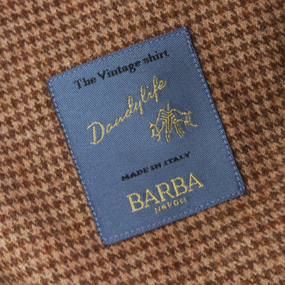 [New] BARBA DANDY LIFE Cotton Flannel Western Shirt Brown x Beige [39] [Condition Rank N] [Men&