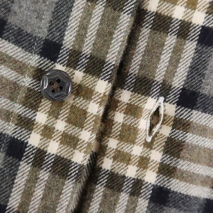 [New] BARBA DANDY LIFE Cotton flannel check casual shirt, gray x khaki [39] [Condition rank N] [Men&