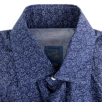[New] BARBA DANDY LIFE Cotton Floral Western Shirt Navy [39] [Condition Rank N] [Men&