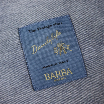 [New] BARBA DANDY LIFE Cotton Floral Western Shirt Navy [39] [Condition Rank N] [Men&