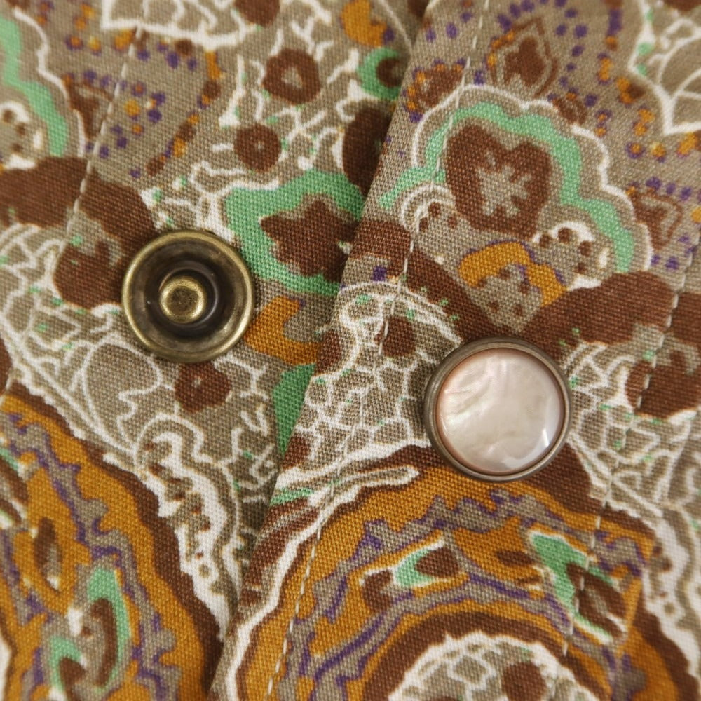 [New] BARBA DANDY LIFE Cotton Paisley Western Shirt Gray x Brown [39] [Condition Rank N] [Men&