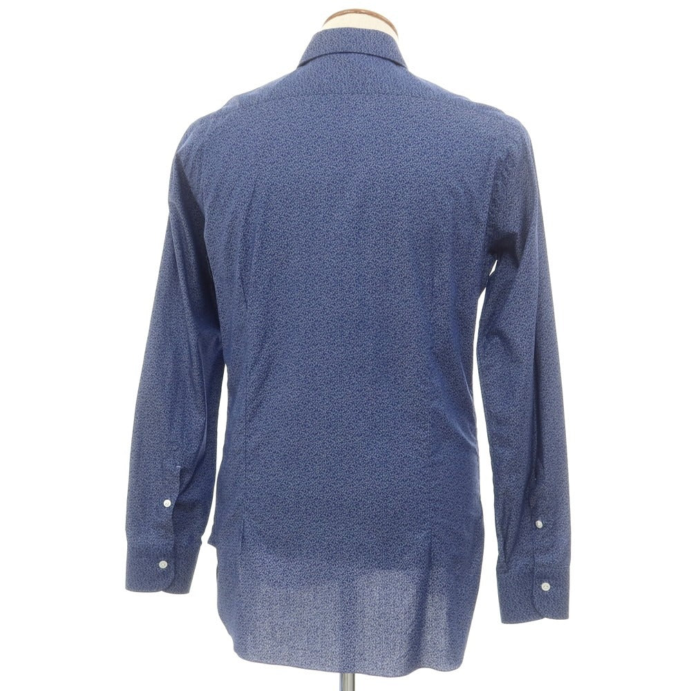 [New] BARBA CULTO Cotton Wide Collar Casual Shirt Navy [39] [Condition Rank N] [Men&