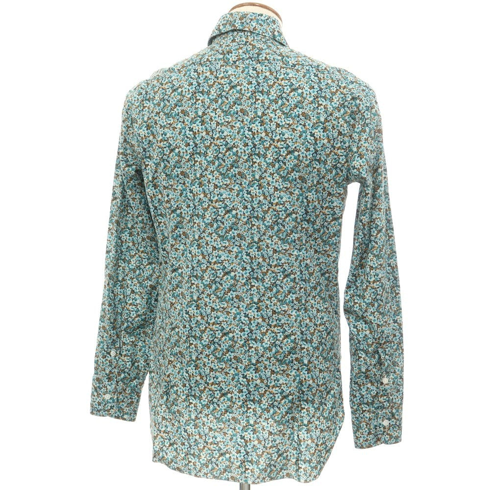 [New] BARBA CULTO Cotton Botanical Wide Collar Casual Shirt Light Blue [39] [Condition Rank N] [Men&