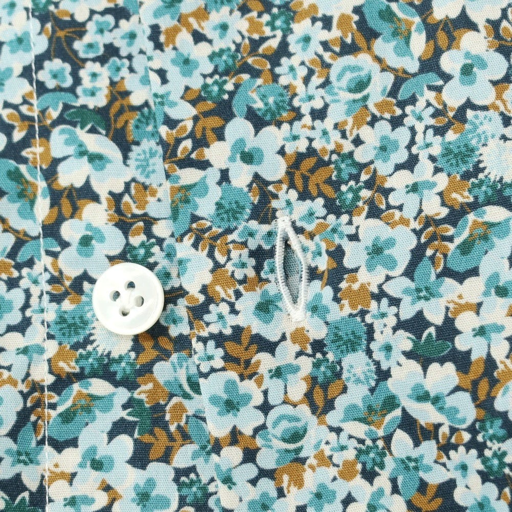 [New] BARBA CULTO Cotton Botanical Wide Collar Casual Shirt Light Blue [39] [Condition Rank N] [Men&