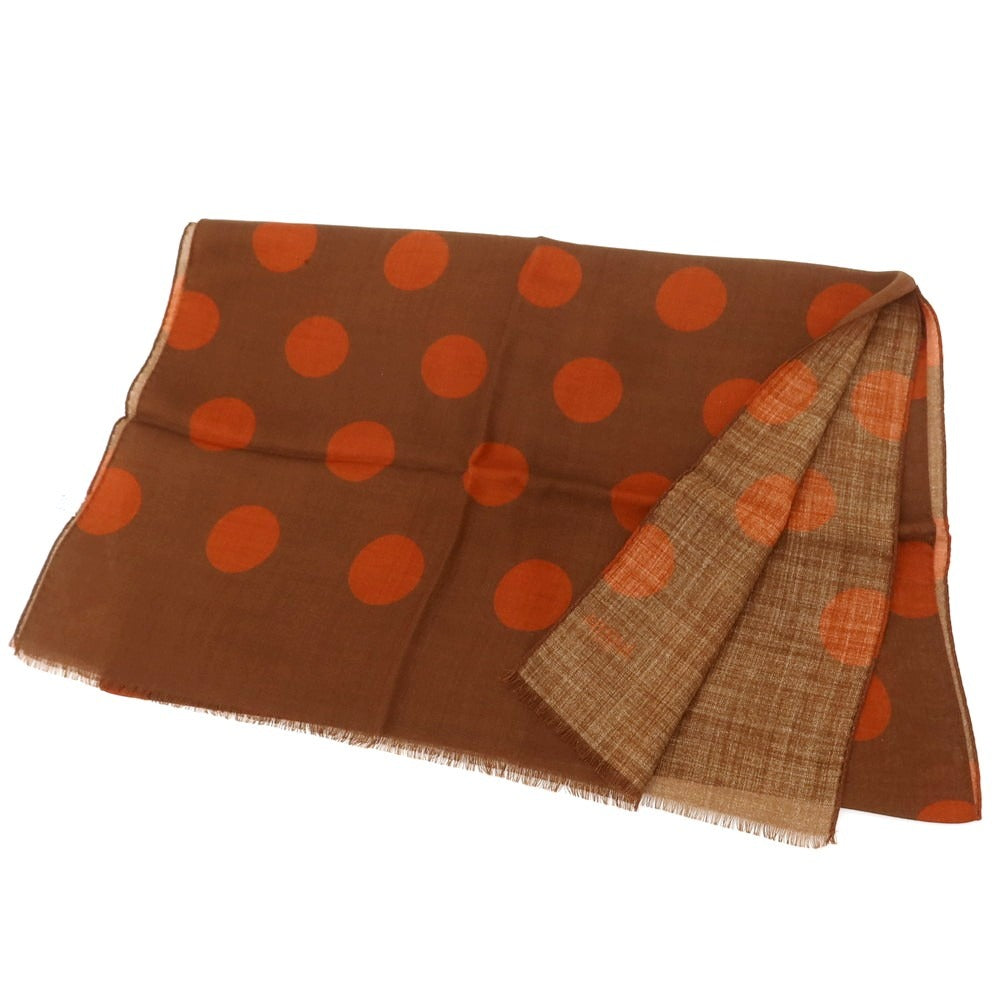 【新品アウトレット】バルバ BARBA ウール ストール ブラウンxレッド【 状態ランクN- 】【 メンズ 】