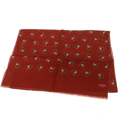 【新品】バルバ BARBA ウール ストール バーガンディxブラウン【 状態ランクN 】【 メンズ 】