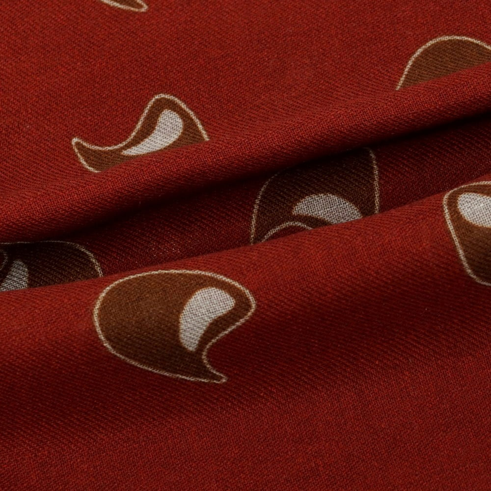 【新品】バルバ BARBA ウール ストール バーガンディxブラウン【 状態ランクN 】【 メンズ 】