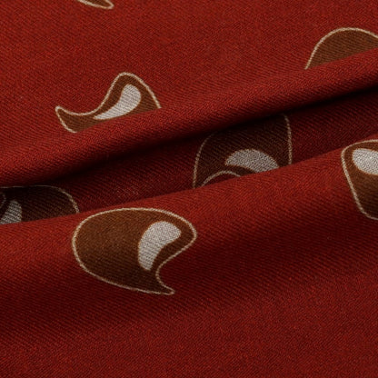 【新品】バルバ BARBA ウール ストール バーガンディxブラウン【 状態ランクN 】【 メンズ 】