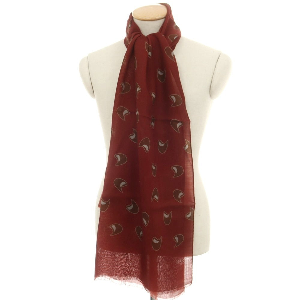 【新品】バルバ BARBA ウール ストール バーガンディxブラウン【 状態ランクN 】【 メンズ 】