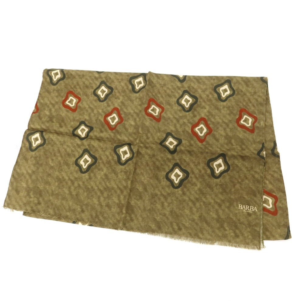 【新品】バルバ BARBA ウール ストール オリーブ【 状態ランクN 】【 メンズ 】