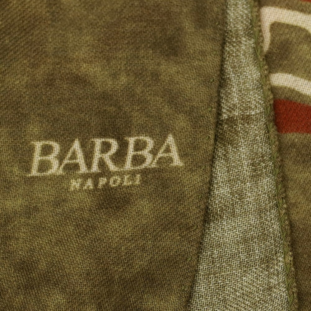 【新品】バルバ BARBA ウール ストール オリーブ【 状態ランクN 】【 メンズ 】