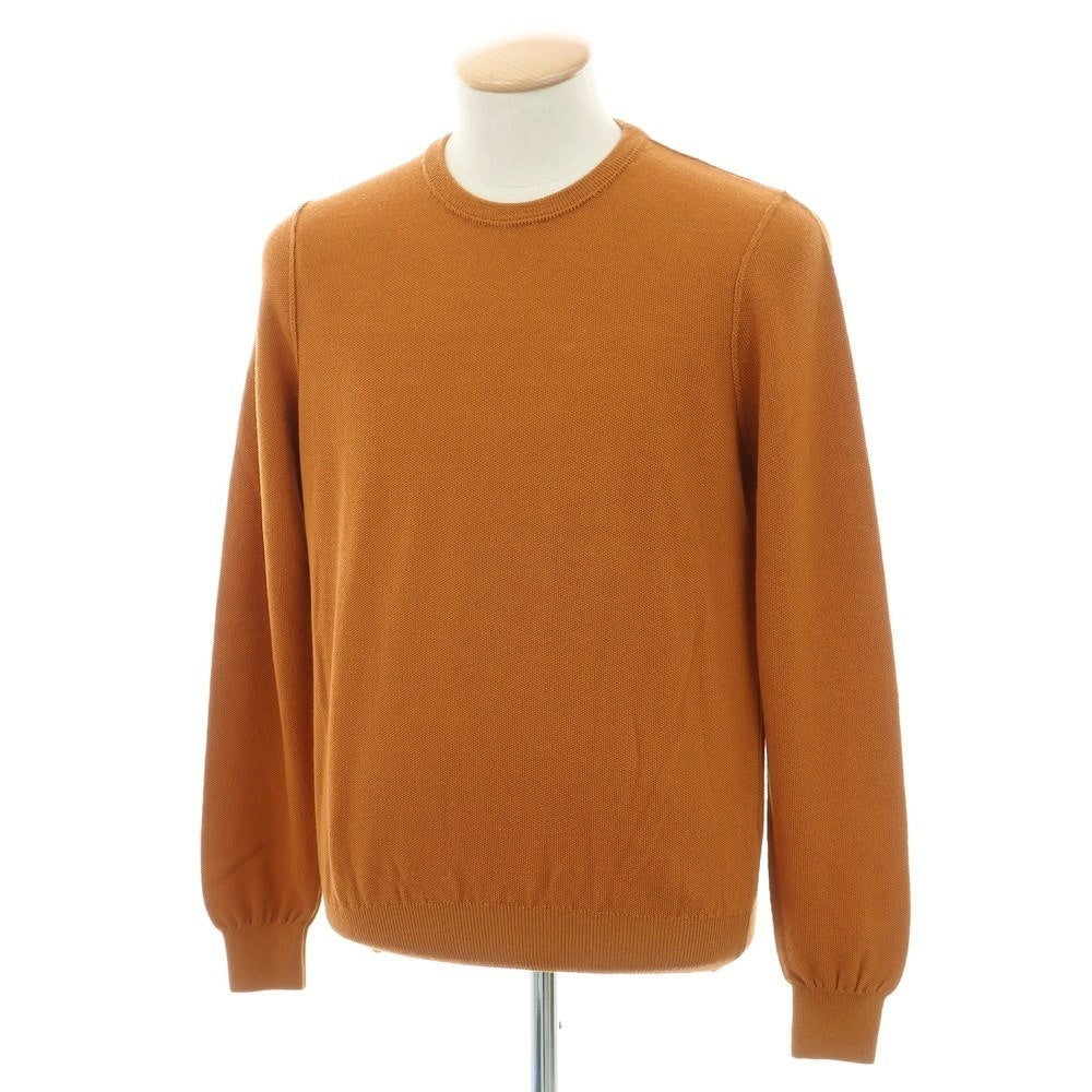 【新品】ガリア GALLIA ウール クルーネック  プルオーバーニット オレンジブラウン【 46 】【 状態ランクN 】【 メンズ 】