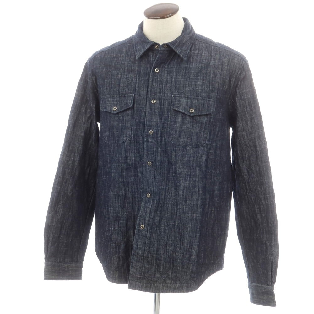 【新品】ガリア GALLIA コットン キルティング シャツジャケット ブルゾン ネイビー【 L 】【 状態ランクN 】【 メンズ 】