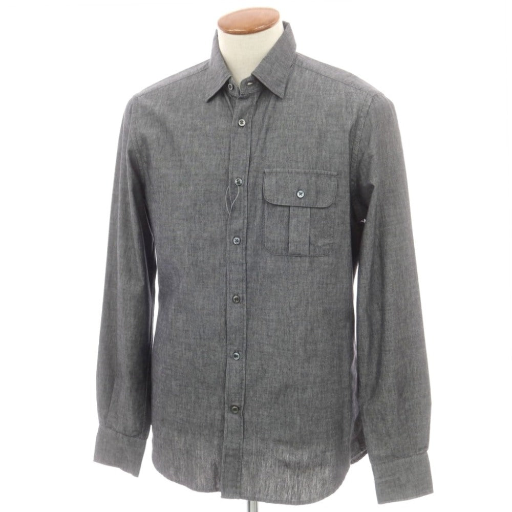 【新品】グランシャツ Glanshirt コットン カジュアルシャツ グレー【 40 】【 状態ランクN 】【 メンズ 】