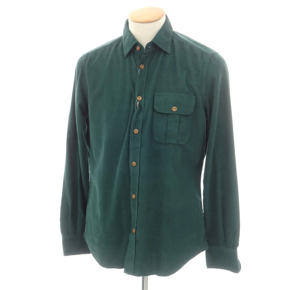 【新品】グランシャツ Glanshirt コットン コーデュロイ カジュアルシャツ グリーン【 38 】【 状態ランクN 】【 メンズ 】