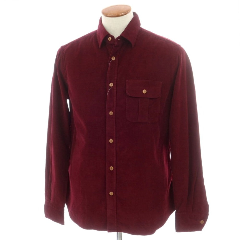 【新品】グランシャツ Glanshirt コットン コーデュロイ カジュアルシャツ ボルドー【 40 】【 状態ランクN 】【 メンズ 】