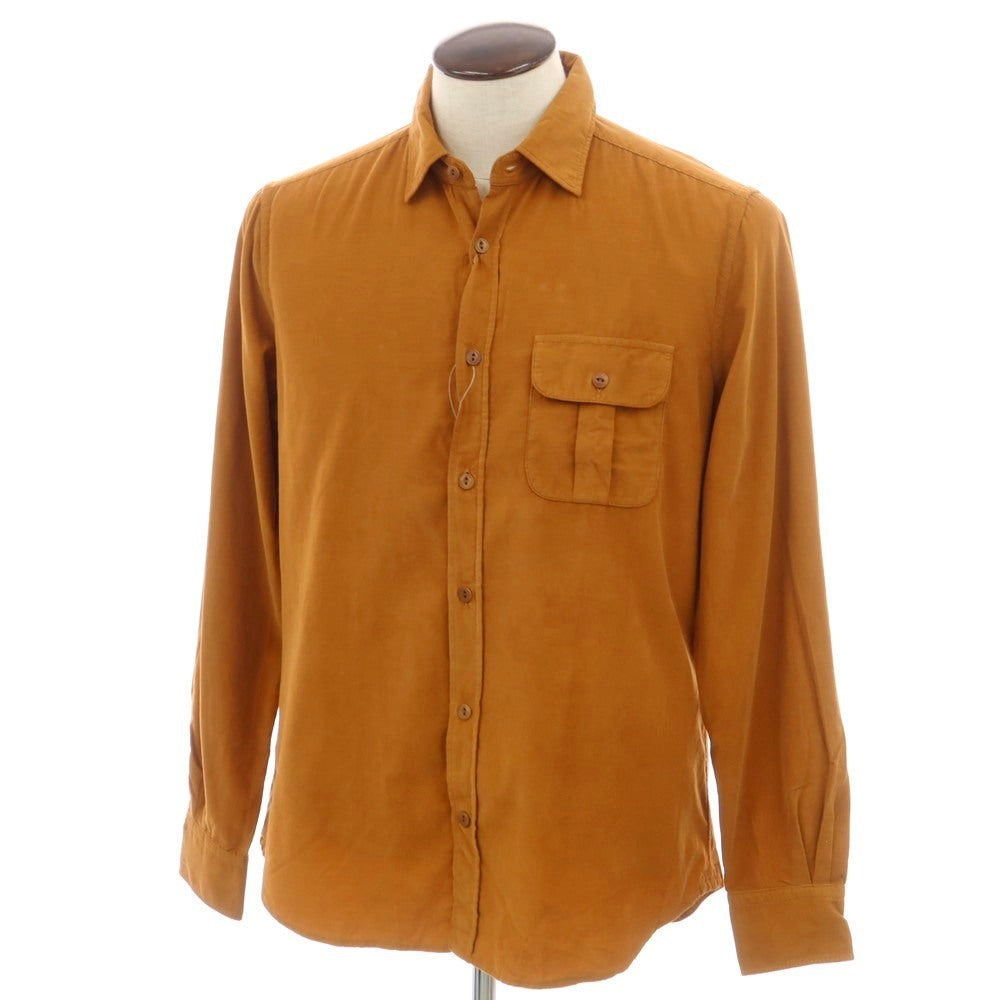 【新品】グランシャツ Glanshirt コットン コーデュロイ カジュアルシャツ オレンジ系【 41 】【 状態ランクN 】【 メンズ 】