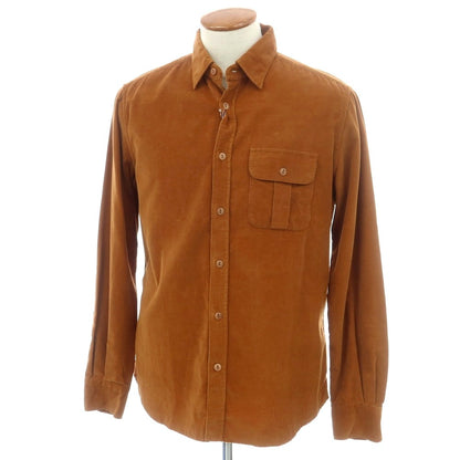 【新品】グランシャツ Glanshirt コットン コーデュロイ カジュアルシャツ ブラウン【 40 】【 状態ランクN 】【 メンズ 】