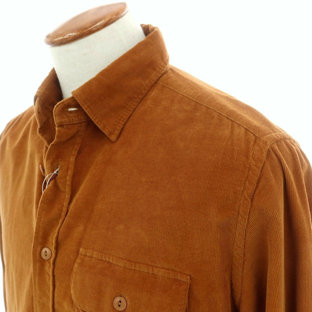 【新品】グランシャツ Glanshirt コットン コーデュロイ カジュアルシャツ ブラウン【 40 】【 状態ランクN 】【 メンズ 】