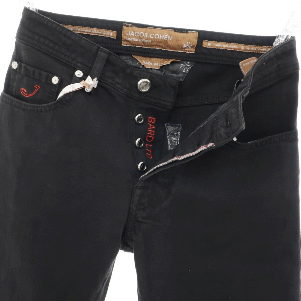 [New] JACOB COHEN BARD LTD Stretch Cotton Selvedge Jeans Denim Pants Black [28] [Condition Rank N] [Men&