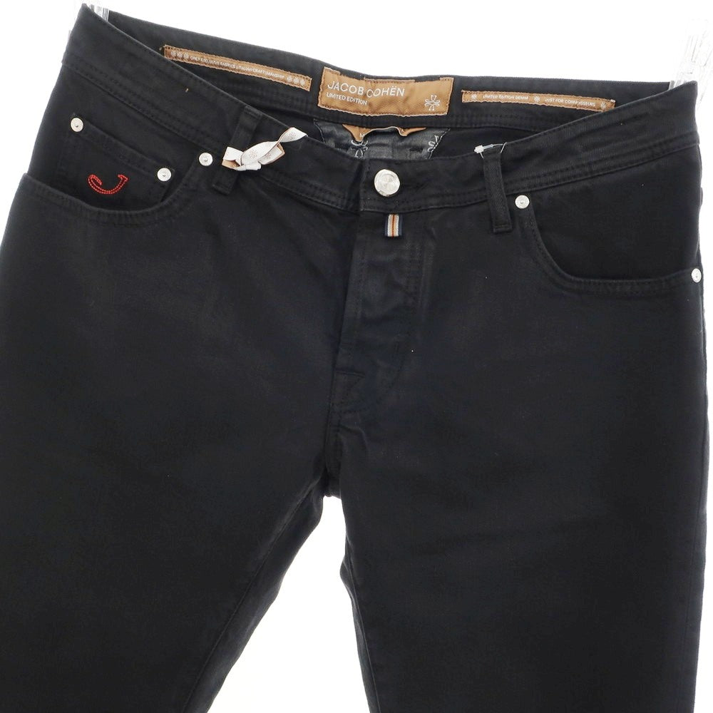 [New] JACOB COHEN NICK LTD Stretch Cotton Selvedge Jeans Denim Pants Black [36] [Condition Rank N] [Men&