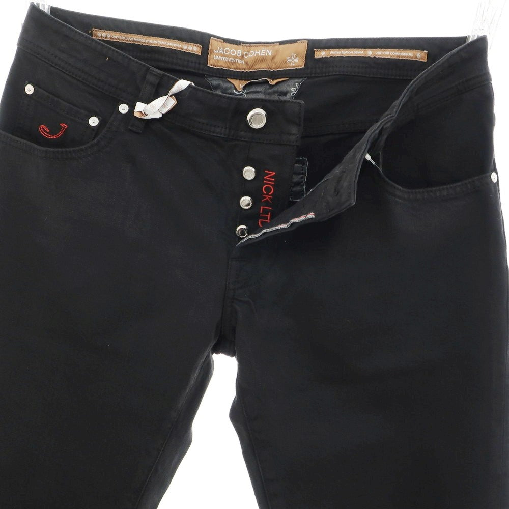 [New] JACOB COHEN NICK LTD Stretch Cotton Selvedge Jeans Denim Pants Black [36] [Condition Rank N] [Men&
