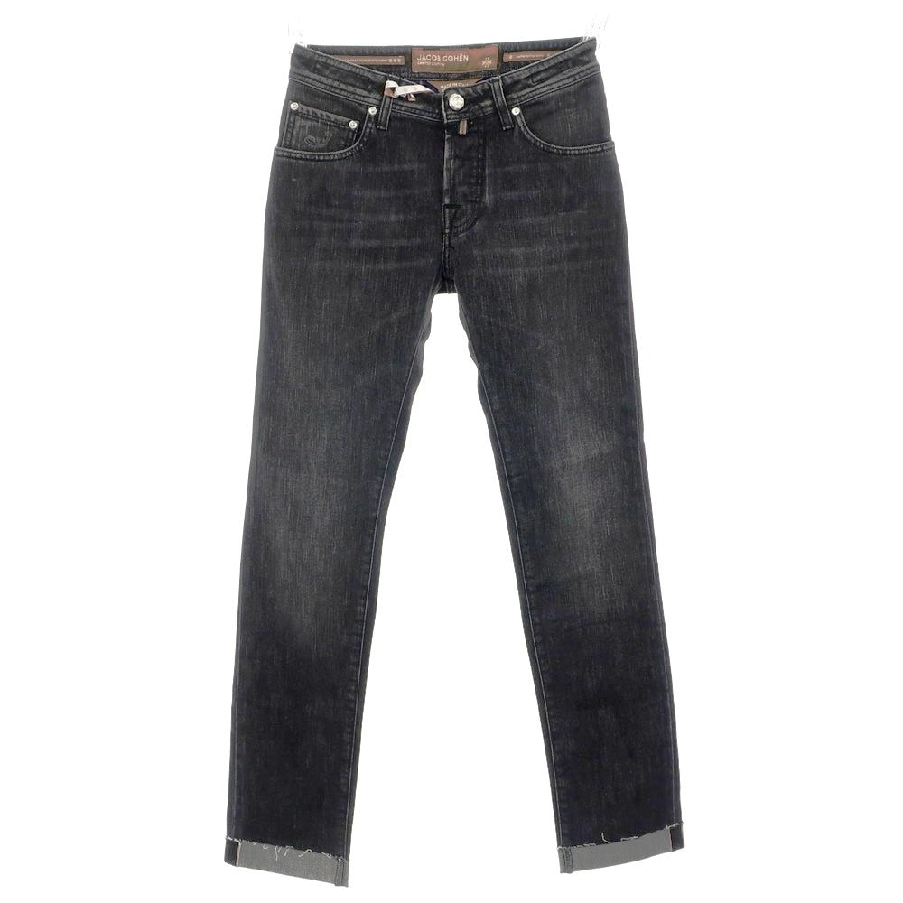 [New] JACOB COHEN NICK LTD Cotton Polyester Selvedge Jeans Denim Pants Black [29] [Condition Rank N] [Men&