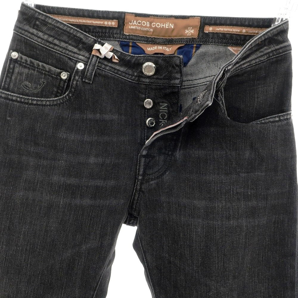 [New] JACOB COHEN NICK LTD Cotton Polyester Selvedge Jeans Denim Pants Black [29] [Condition Rank N] [Men&