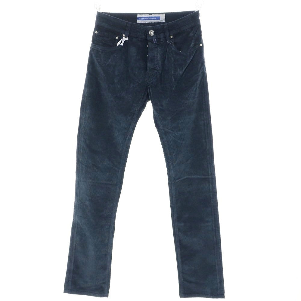 【新品】ヤコブコーエン JACOB COHEN BARD ストレッチ コットンレーヨン コーデュロイパンツ ネイビー【 28 】【 状態ランクN 】【 メンズ 】
