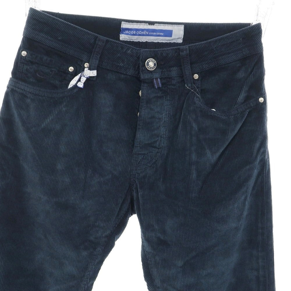 【新品】ヤコブコーエン JACOB COHEN BARD ストレッチ コットンレーヨン コーデュロイパンツ ネイビー【 28 】【 状態ランクN 】【 メンズ 】