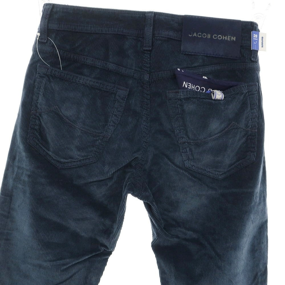 【新品】ヤコブコーエン JACOB COHEN BARD ストレッチ コットンレーヨン コーデュロイパンツ ネイビー【 28 】【 状態ランクN 】【 メンズ 】